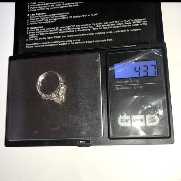 Solid 14K White Yellow Gold Natural Diamond Antique Engagement Ring - Picture 14 of 17